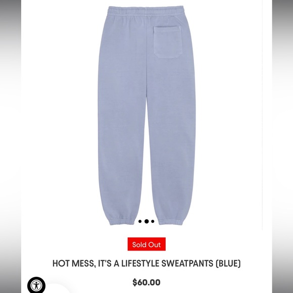 Alix Earle Hot Mess Merch | Blue Sweatpants | XXL - Picture 3 of 5